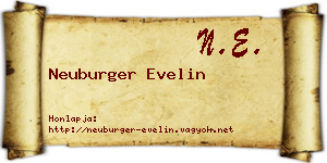 Neuburger Evelin névjegykártya